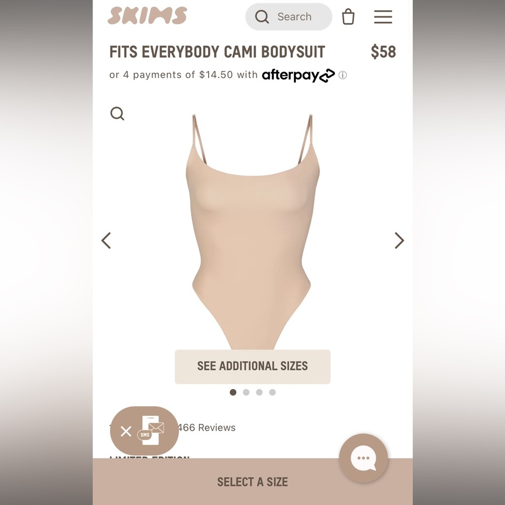 SKIMS Brand Fits Everybody Cami Bodysuit